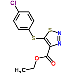 Ethyl 5-[(4-chlorophenyl)sulfanyl]-1,2,3-thiadiazole-4-carboxylate Structure