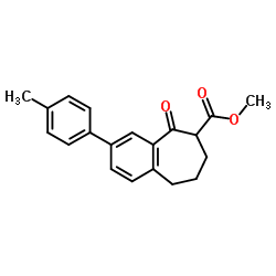 Methyl 3-(4-methylphenyl)-5-oxo-6,7,8,9-tetrahydro-5H-benzo[7]annulene-6-carboxylate结构式