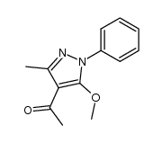 1-(5-methoxy-3-methyl-1-phenyl-1H-pyrazol-4-yl)ethanone结构式