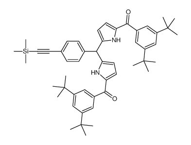[5-[[5-(3,5-ditert-butylbenzoyl)-1H-pyrrol-2-yl]-[4-(2-trimethylsilylethynyl)phenyl]methyl]-1H-pyrrol-2-yl]-(3,5-ditert-butylphenyl)methanone结构式