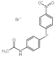 Iodonium, (p-acetamidophenyl)(p-nitrophenyl)- bromide Structure