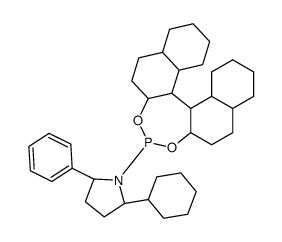 (11bR)-(2R,5R)-1-(3,5-二氧杂-4-磷杂环庚二烯并[2,1-a:3,4-a']二萘-4-基)-2,5-二苯基吡咯烷结构式