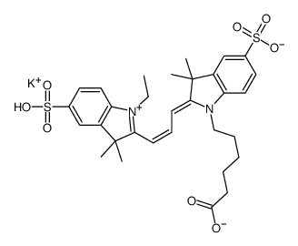 Cyanine 3 Monofunctional Hexanoic Acid Dye, Potassium Salt Structure