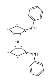 1,1'-双(苯基膦基)二茂铁结构式