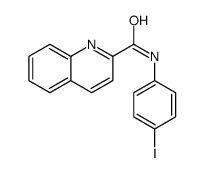 N-(4-iodophenyl)quinoline-2-carboxamide结构式