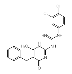 Guanidine,N-(3,4-dichlorophenyl)-N'-[1,6-dihydro-4-methyl-6-oxo-5-(phenylmethyl)-2-pyrimidinyl]-结构式