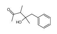 4-hydroxy-3,4-dimethyl-5-phenylpentan-2-one结构式