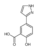 2-hydroxy-5-(1(2)H-pyrazol-3-yl)-benzoic acid Structure