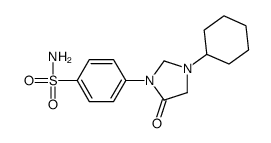 4-(3-cyclohexyl-5-oxoimidazolidin-1-yl)benzenesulfonamide结构式