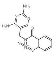[2-[(2,4-diaminopyrimidin-5-yl)methylcarbamoyl]phenyl]imino-imino-azanium结构式