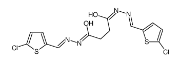 N,N'-bis[(E)-(5-chlorothiophen-2-yl)methylideneamino]butanediamide Structure