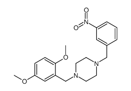 1-[(2,5-dimethoxyphenyl)methyl]-4-[(3-nitrophenyl)methyl]piperazine Structure