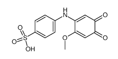 4-(6-Methoxy-3,4-dioxo-cyclohexa-1,5-dienylamino)-benzenesulfonic acid结构式