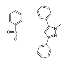 4-(benzenesulfonyl)-1-methyl-3,5-diphenylpyrazole结构式
