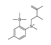 2,3-dimethylbut-3-enyl-methyl-(4-methyl-2-trimethylsilylphenyl)silicon结构式