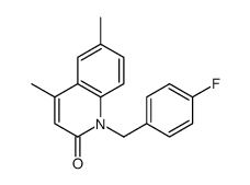 1-[(4-fluorophenyl)methyl]-4,6-dimethylquinolin-2-one Structure