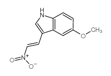 5-甲氧基-3-(2-硝基乙烯基)吲哚结构式