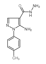 5-氨基-1-对甲苯基-1H-吡唑-4-甲酰肼结构式
