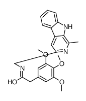 N-(1-Methyl-9H-pyrido[3,4-b]indol-3-ylmethyl)-3,4,5-trimethoxyphenylacetamide结构式