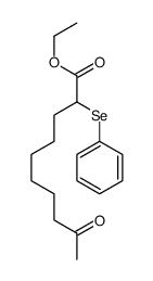 ethyl 9-oxo-2-phenylselanyldecanoate结构式