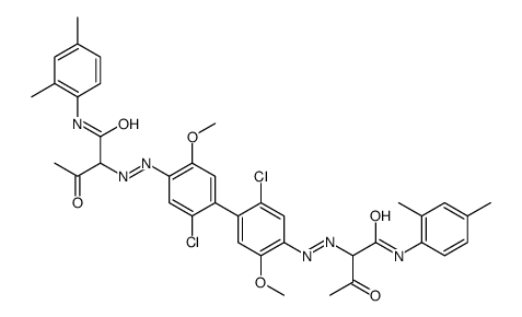 2-[[5-chloro-4-[2-chloro-4-[[1-(2,4-dimethylanilino)-1,3-dioxobutan-2-yl]diazenyl]-5-methoxyphenyl]-2-methoxyphenyl]diazenyl]-N-(2,4-dimethylphenyl)-3-oxobutanamide Structure
