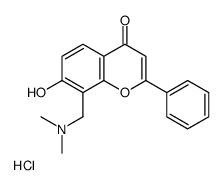 (7-hydroxy-4-oxo-2-phenylchromen-8-yl)methyl-dimethylazanium,chloride Structure