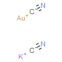 potassium gold(+1) cation dicyanide Structure