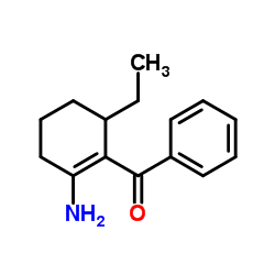 Methanone, (2-amino-6-ethyl-1-cyclohexen-1-yl)phenyl- (9CI) Structure