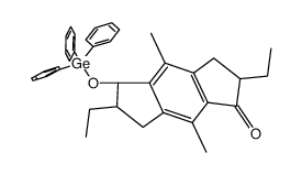 (5S)-2,6-diethyl-4,8-dimethyl-5-((triphenylgermyl)oxy)-3,5,6,7-tetrahydro-s-indacen-1(2H)-one结构式