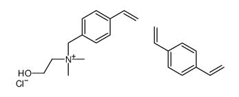 1,4-bis(ethenyl)benzene,(4-ethenylphenyl)methyl-(2-hydroxyethyl)-dimethylazanium,chloride Structure