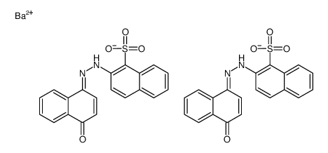 barium(2+),2-[(2E)-2-(4-oxonaphthalen-1-ylidene)hydrazinyl]naphthalene-1-sulfonate Structure