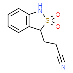 2,1-Benzisothiazole-3-propanenitrile,1,3-dihydro-,2,2-dioxide(9CI) Structure