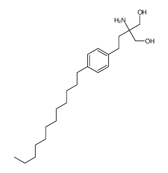 2-amino-2-[2-(4-dodecylphenyl)ethyl]propane-1,3-diol结构式