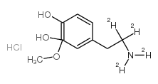 3-Methoxy Dopamine-d4 Hydrochloride结构式