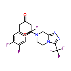(2Z)-4-Oxo-4-[3-(trifluoromethyl)-5,6-dihydro-[1,2,4]triazolo[4,3-a]pyrazine-7(8H)-yl]-1-(2,4,5-trifluorophenyl)butan-2-one structure