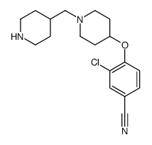 3-氯-4-(1-哌啶-4-甲基-哌啶-4-基氧基)苯甲腈结构式
