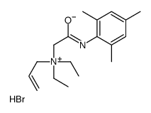 N,N-Diethyl-N-(2-oxo-2-((2,4,6-trimethylphenyl)amino)ethyl)-2-propen-1-aminium bromide Structure