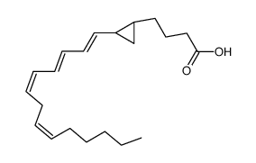 (7E,9E,11Z,14Z)-trans-5,6-methano-7,9,11,14-eicosatetraenoic acid结构式