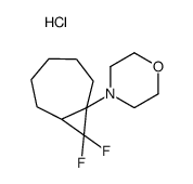 4-(8,8-difluoro-7-bicyclo[5.1.0]octanyl)morpholine,hydrochloride结构式