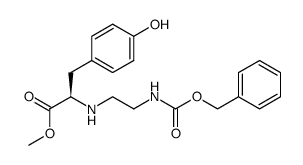 (R)-2-(2-Benzyloxycarbonylamino-ethylamino)-3-(4-hydroxy-phenyl)-propionic acid methyl ester结构式
