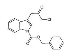 benzyl 3-(3-chloro-2-oxopropyl)-1H-indole-1-carboxylate结构式