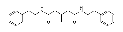 3-methyl-glutaric acid bis-phenethylamide结构式