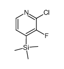 2-chloro-3-fluoro-4-(trimethylsilyl)pyridine结构式