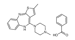 benzoic acid,2-methyl-4-(4-methylpiperazin-1-yl)-5H-thieno[3,2-c][1,5]benzodiazepine Structure