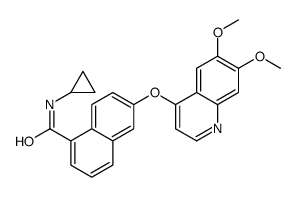 N-环丙基-6-[(6,7-二甲氧基-4-喹啉)氧基]-1-萘羧酰胺结构式
