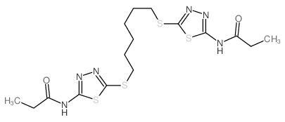 Propanamide,N,N'-[1,6-hexanediylbis(thio-1,3,4-thiadiazole-5,2-diyl)]bis- (9CI) structure