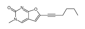 6-hex-1-ynyl-3-methylfuro[2,3-d]pyrimidin-2-one结构式