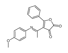 4-[N-(4-methoxyphenyl)-C-methylcarbonimidoyl]-5-phenylfuran-2,3-dione Structure