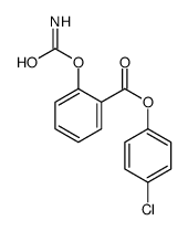 4-Chlorophenyl 2-((aminocarbonyl)oxy)benzoate Structure