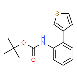 (2-THIOPHEN-3-YL-PHENYL)-CARBAMIC ACID TERT-BUTYL ESTER Structure